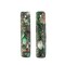 Earth's Jewels Semi-Precious 10x46mm Synthetic Imperial Jasper Green Rectangle Pendants, 2pcs